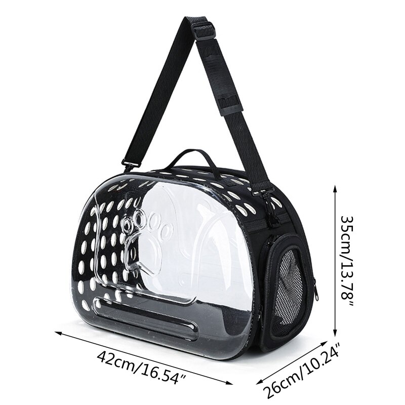 Pet Carrier Case Adjustable Shoulder Strap Collapsible Travel Carrier Lightweight Durable for Small Medium Dogs Cats