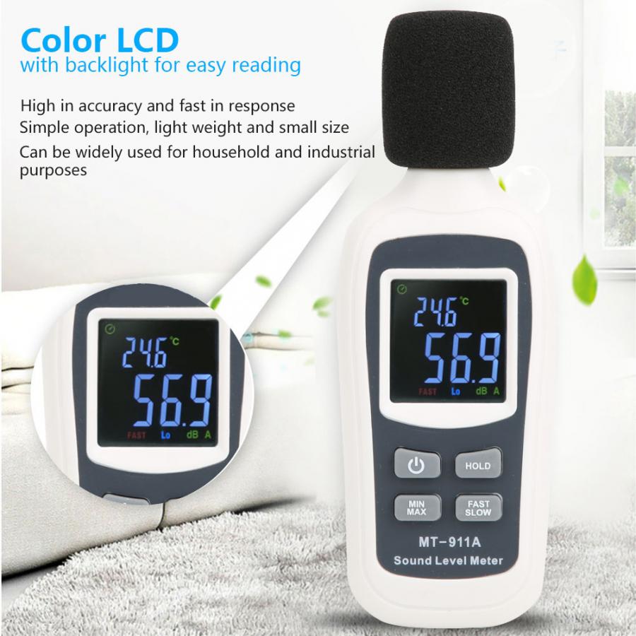 Decibel Meter Digital Sound Level Meter MT-911A 35... – Vicedeal
