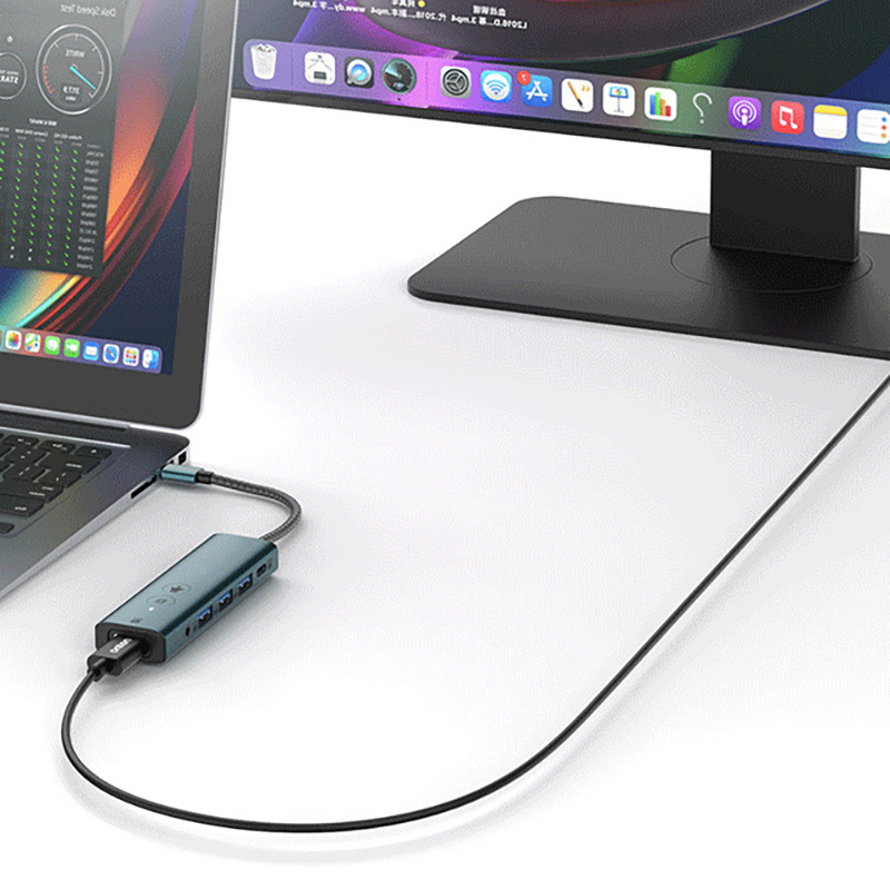 Double Type C with HDMI 4K Converter USB HUB Cable Splitter Card Reader for Macbook Pro Laptop Data Extender Charge Dock Adapter