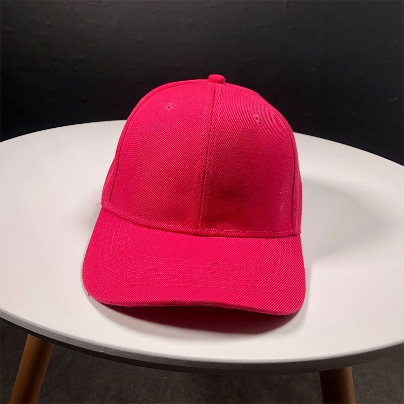 Men Women White Baseball Sports Caps Fited Adjustale Sun Visors Plain Casual Hats: Mei red