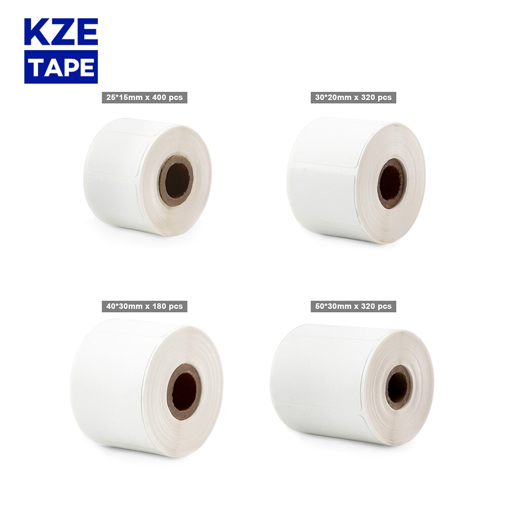 1Rolls White Thermal Label Roll Multi-size Typeable Washi Tape thermal label paper for EQ11 mini thermal label printer