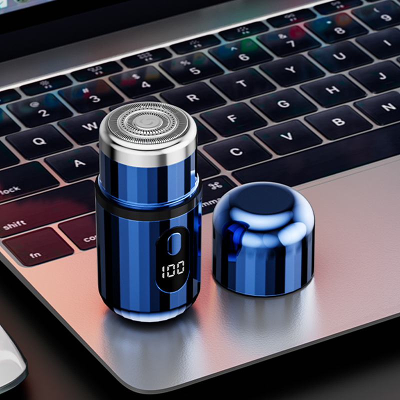 Mini barbeador elétrico portátil para homens, design de cápsula, viagem, uso doméstico, faca de barba elétrica, recarregável por usb, navalha elétrica de bolso