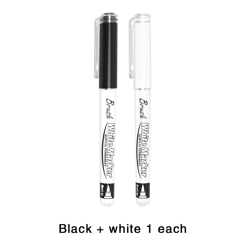 Rotuladores de pintura blancos líquidos rectos, pincel acrílico, marcador permanente blanco para dibujar pintura en roca, piedra y cerámica, 3/6/10 Uds.: Borgoña