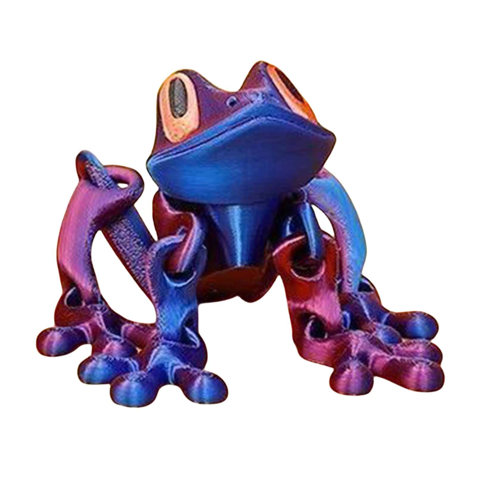 3D-printen Kikker Koelkastmagneten Gewrichten Beweegbare Boomkikker Koelkastmagneet Desktop Ornamenten Gesimuleerde Diermodel Decoratie: Paars