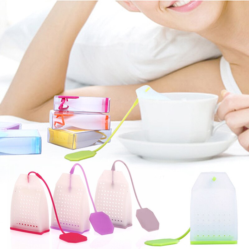Theezakjes Theepot Silicone Theelepel Zetgroep Diepe Koffie Thee Infusers Makers Loose Leaf Zeef Bag Tool Uil