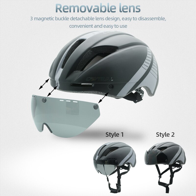 CAIRBULL-casco de triatlón para adulto, para ciclismo, con visera de escudo, Unisex, M/L