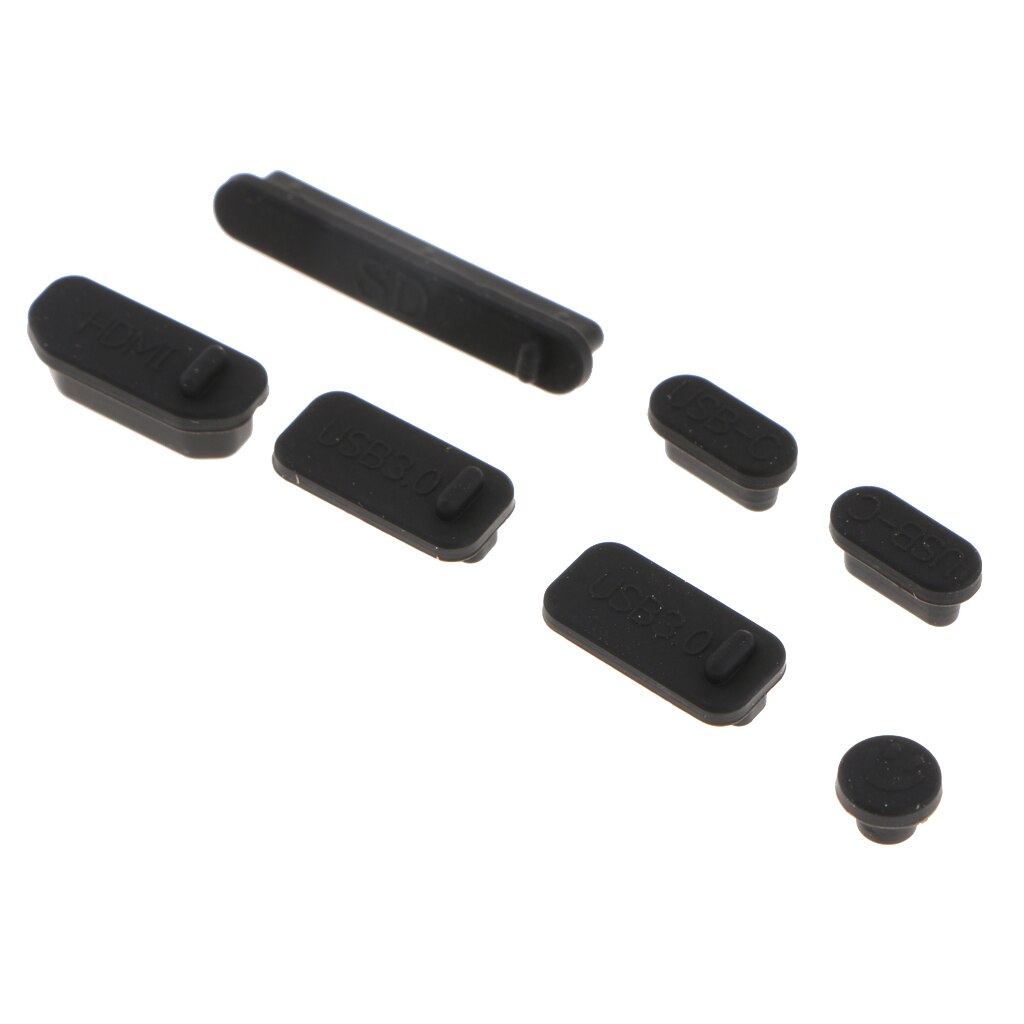 Protective USB/HDMI/USB-C Ports Cover Anti-Dust Plug Stopper for Laptop for Xiaomi Air 12.5/13.3'' Pro 15.4'' Laptops: Black