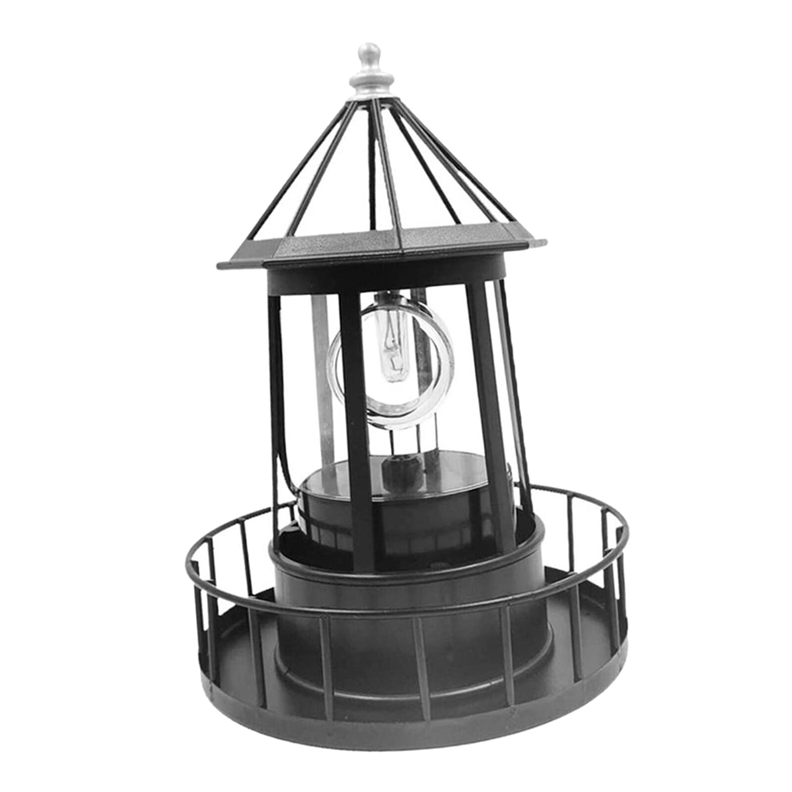 Lighthouse Solar LED Light Garden Yard Outdoor Decoration Smart Sensor Beacon Rotating Lamp