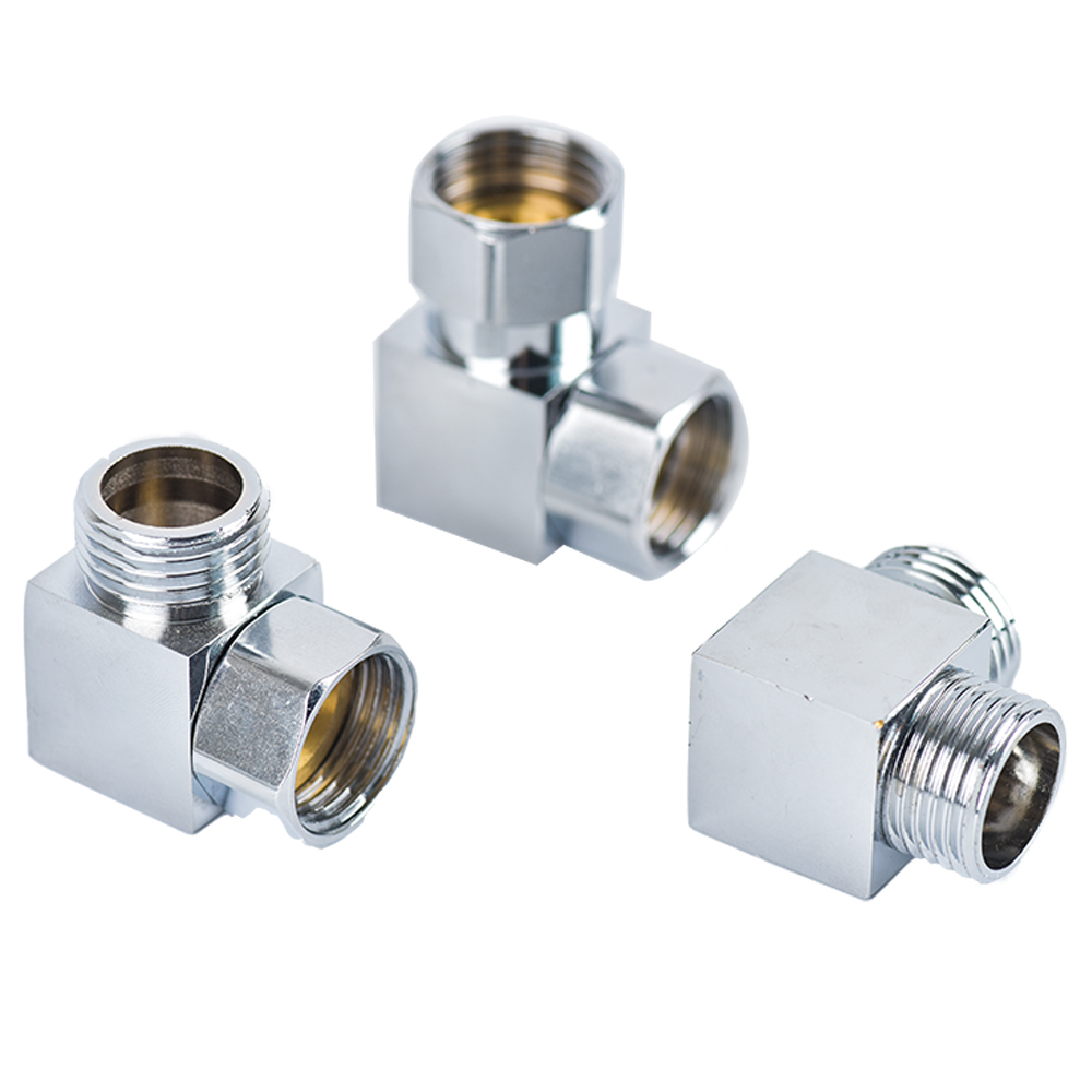 3-Way Electroplated Stainless Steel Shower Adapter 1/2inch Shower Diverter One-in-two-out Joint Water Pipe Fittings