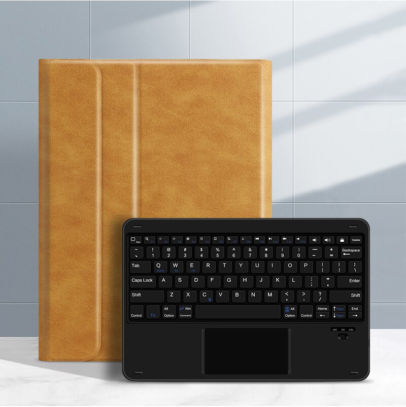 AJIUYU – coque de clavier pour iPad Pro 12.9, pouces, 4e étui de tablette sans fil Bluetooth, housse intelligente pour iPad Pro 12.9: brown