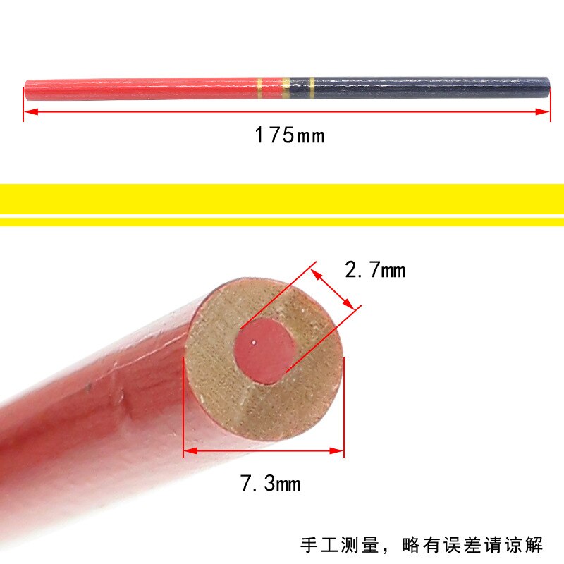 Coloffice 10 st/lot snickare pennor blått och rött bly för självbyggare snickare träbearbetning tjock kärna rund markeringspenna