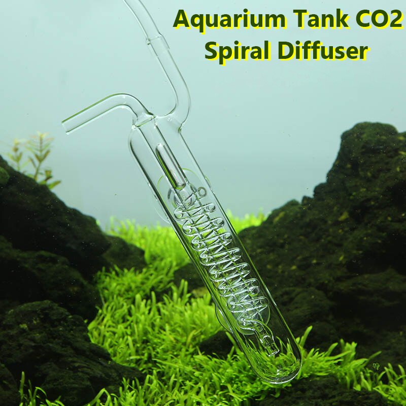 Akvarium  co2 diffusor akvarium glas akvatisk raffineri  co2 forstøver tæt boble vand planter tank forstøver sugekop med: 04