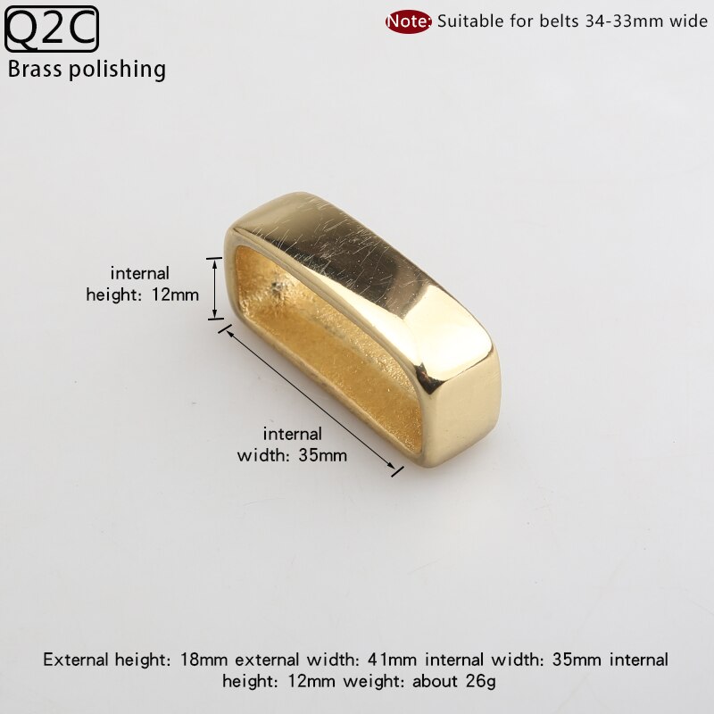 Brass belt ring stainless steel leather ring belt buckle ring man belt ring fixed: Q2C
