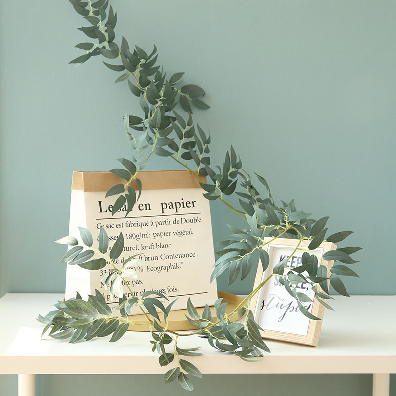 160Cm Plafond Decor Road Layout Rotan Jungle Party Bruiloft Decoratie Greens Kunstmatige Bloemen Wilg Wijnstok Garland Krans