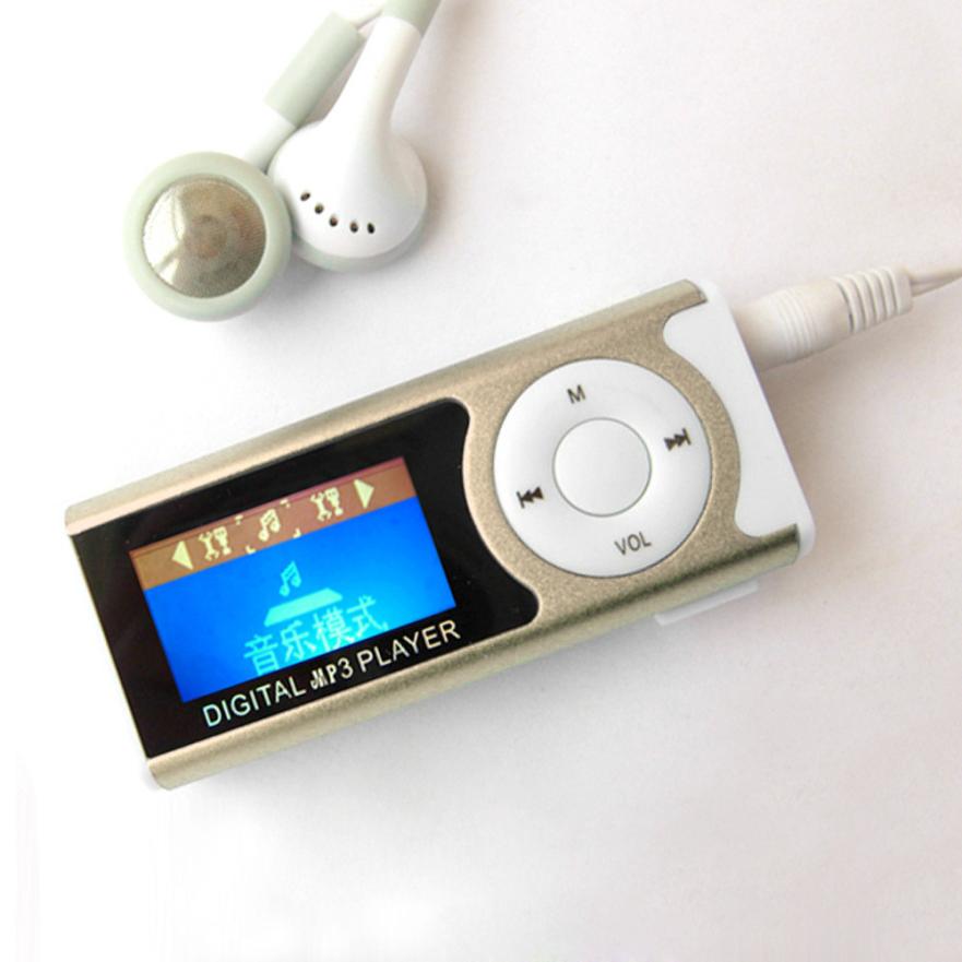 Mp3-speler Ondersteuning 16 GB Micro SD Tf-kaart USB Clip Mini LED Draagbare LCD Voor Muziek Play Apr 4