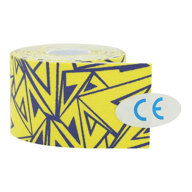 Bande de kinésiologie athlétique en coton élastique coloré, bande de protection des muscles du genou et des épaules, pour la récupération et le soulagement de la douleur: THUNDERBOLT
