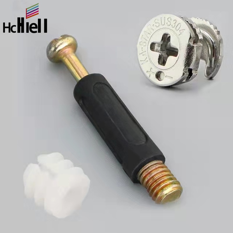 3 en 1 40mm goujon gabarit vis connecteur Kit meubles matériel de connexion excentrique écrou de roue came écrou de blocage accessoires de travail du bois