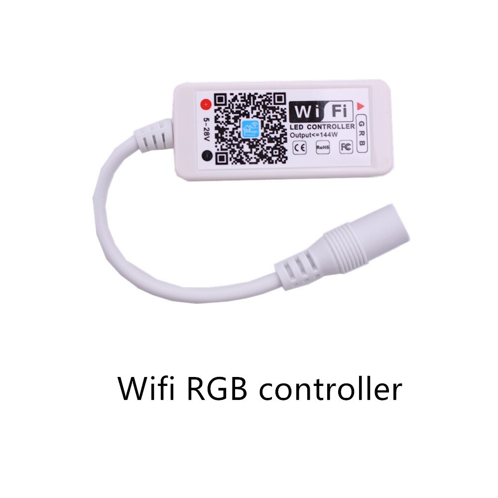 Wifi RGB/RGBW LED Controller Mini DC12V Met RF IR 24Key Afstandsbediening Voor RGB/RGBW LED Strip 5050 3528 RGB RGBW Lichten: WIFI RGB