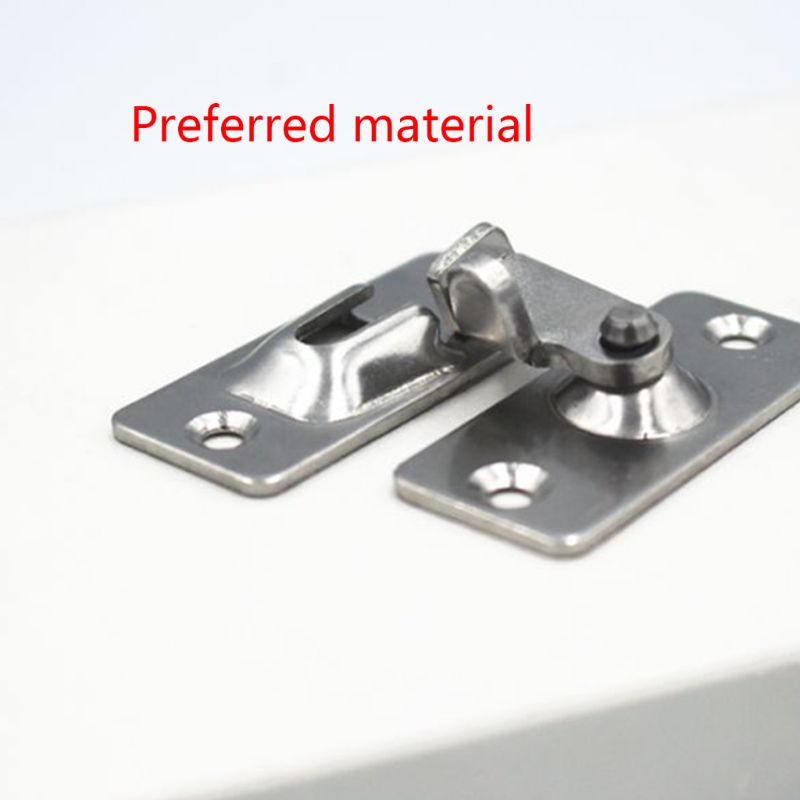 Mini Stainless Steel 90 Degree Right Angle Buckle Hook Lock Bolt for Sliding Door Latch Bar Window Home Furniture Hardware