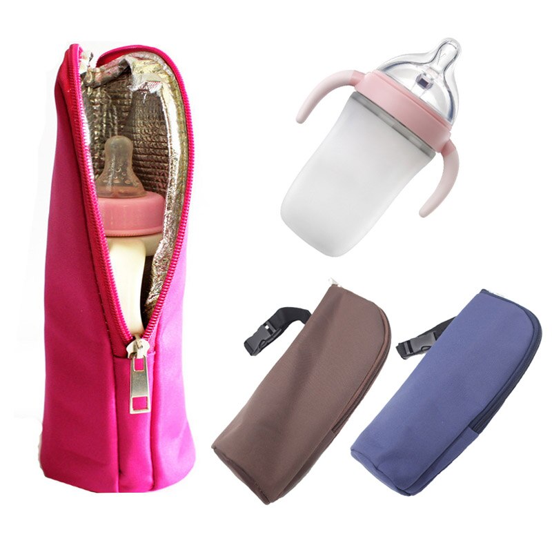 Baby Feeding Milk Bottle Warmer Insulation Bag Hanging Stroller Outdoor Baby Accessories Bottle Holder Bags