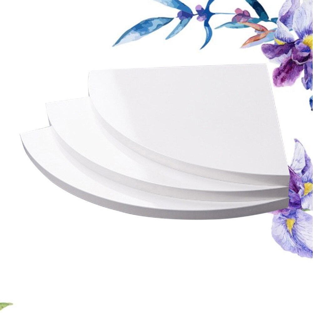 1 Set Wall Mount Corner Shelves Hanging Corner Bookshelf Display Racks for Home Office