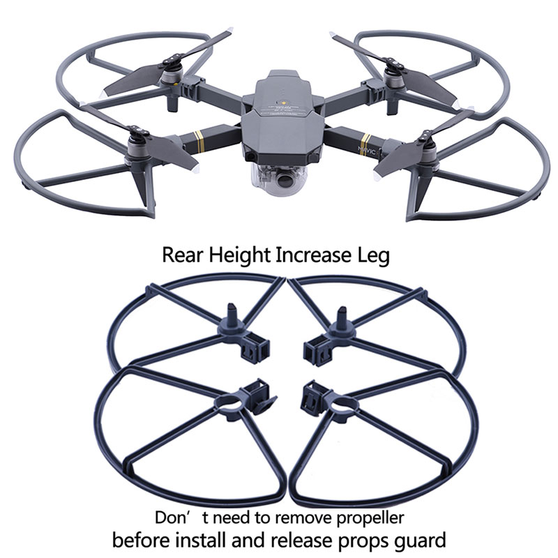 4 stk propelbeskyttelsesbeskytter til dji mavic pro platinum drone blade bumper props quick release beskyttelsesdæksel landingsudstyr