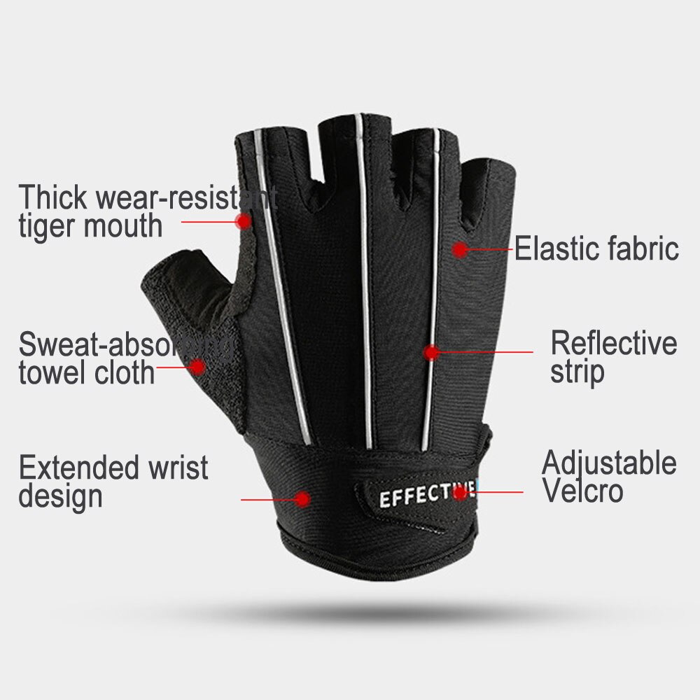 Fiets sport handschoenen heren halve vinger fiets handschoenen -slip -zweet gel fiets handschoen schok mtb anti-schok fiets sport handschoenen