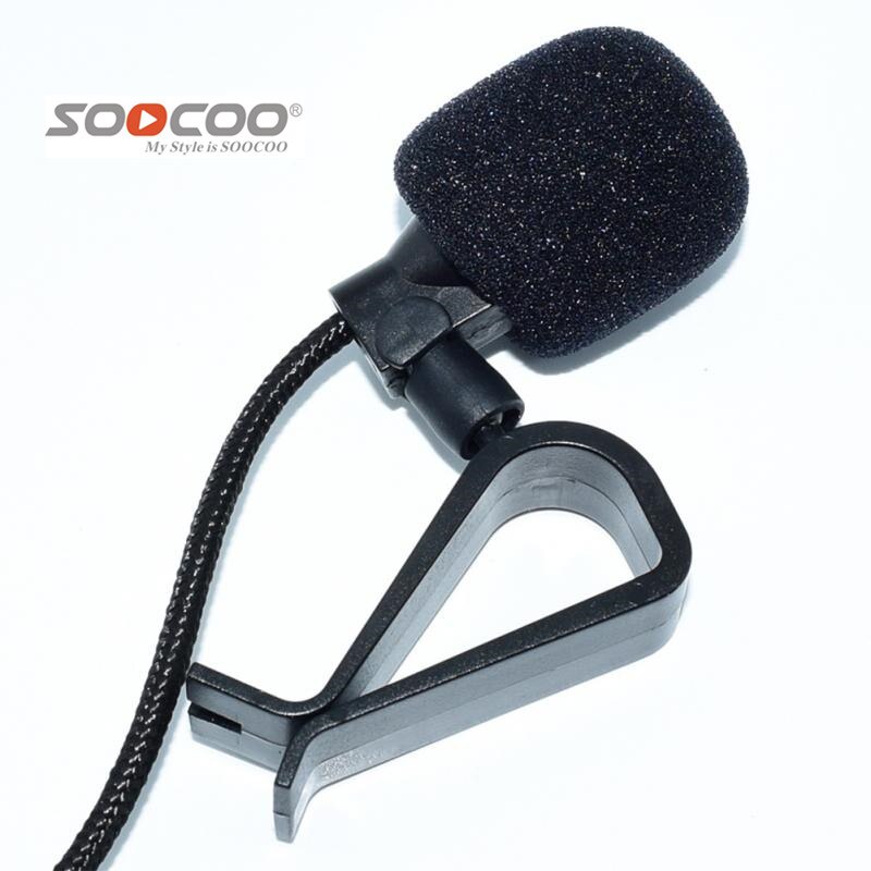 Soocoo accessoires uitgebreide microfoon microfoon met houderclip voor  s200 s80 s300 4k sport action camera's