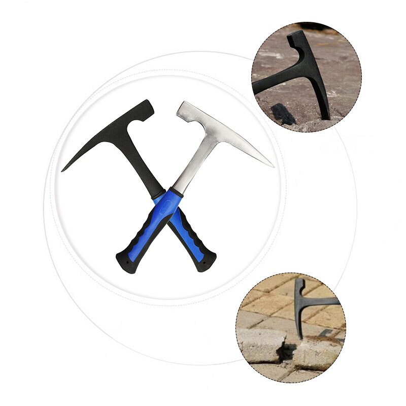 Geological Hammer High Carbon Steel Stratigraphic Hammer Rock Geology Prospecting Flat/Pointed Tip Shock Reduction Hand Tool