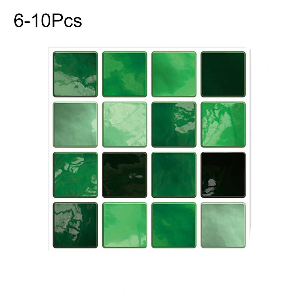 10Pcs/Set Stylish Wall Decals Removable Eco-Friendly Scratch-Resistant 3D Mosaic Wall Decals: 6