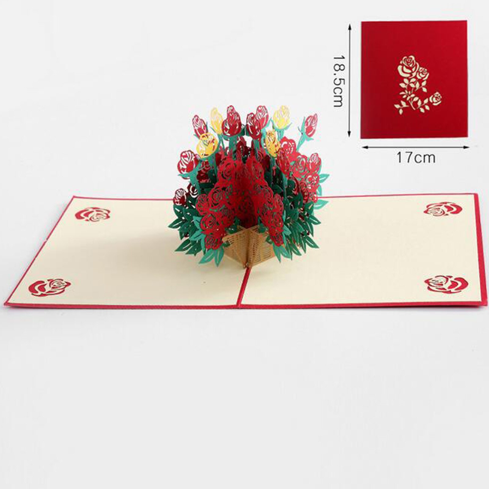 3D Handmade Paper Greeting Card Blessing Card Wedding Aniversary Invitations Greeting Cards Valentine's Day Card