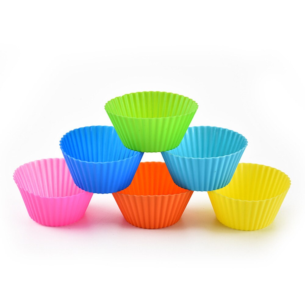 Siliconen Ronde Cup Cake Muffin Cupcake Gevallen non-stick Bakken Cup Cake Versieren Gereedschappen Reposteria Bakken Mallen