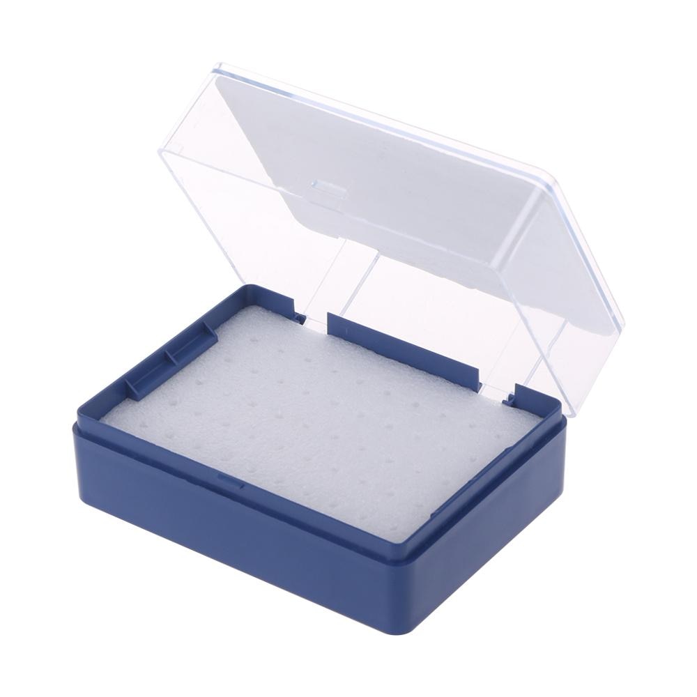Plastic Storage Box With Foam Milling Cutter Organizer For 50 PCB Drill Bits