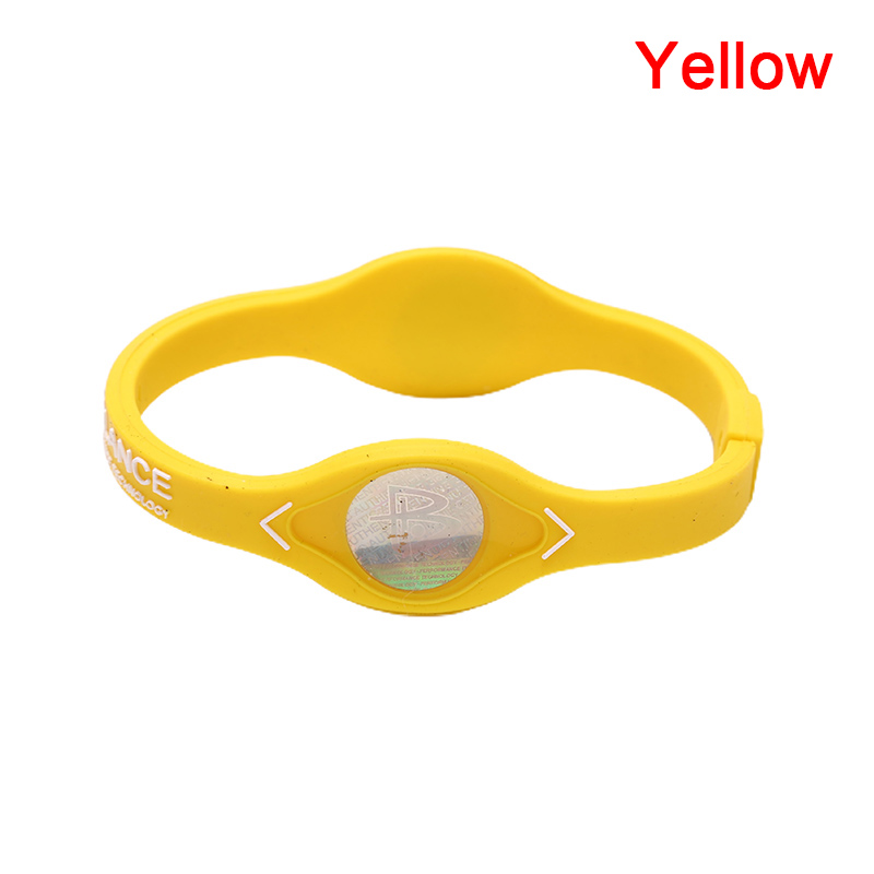 Power Balance Energy Health Armband für Sportarmbänder Ionensilikonband: Hellgelb Gold Farbe