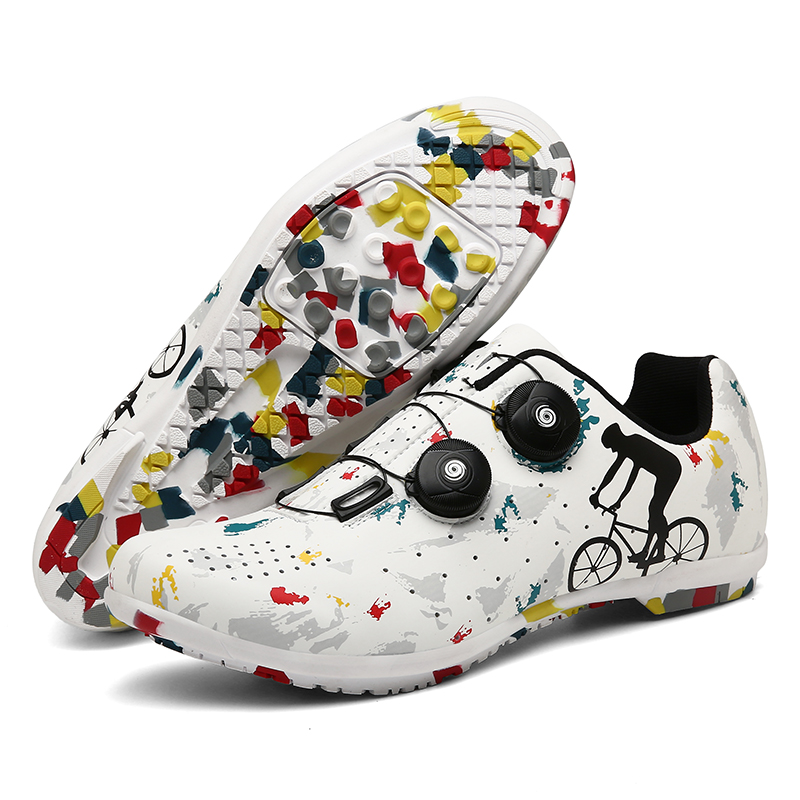 Chaussures Vélo Autobloquantes Homme - Route/VTT - Taille 45 - 3 Fixations - Confortables