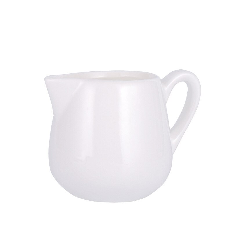 Mini jarra de leche blanca de cerámica para café Barista Latte Art, cafetera Espresso, té de la tarde, jarra con Espumador de leche