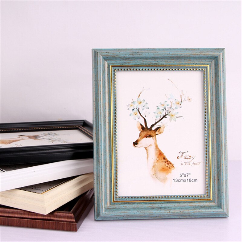 Vintage European Wedding Photo Frame Table Wall Hanging Handmade Home Decor 6inch 8inch 10inch A4: Green / A4