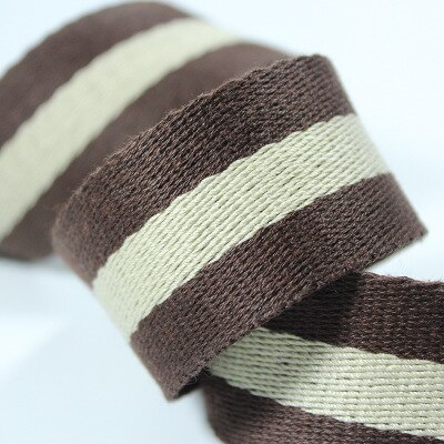 38 Mm Breed Kaki Zwart Kaki Katoen Singels 45 Yards 1.4 Mm Dik Voor Schouderriem Handtas: Coffee Beige coffee