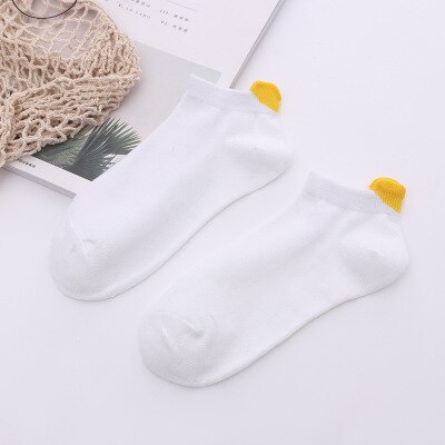 Kvinder sokker forår sommer koreansk stil kærlighed hjerte ankel elsker kortfattet stil kawaii hvide korte sokker: 2