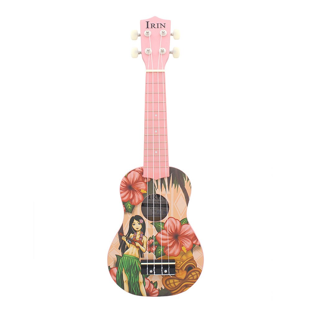 M MBAT-ukelele de tilo de 21 pulgadas para niño, instrumento Musical de 4 cuerdas, guitarra hawaiana, bolsa de ukelele, de Navidad: Hawaiian girl