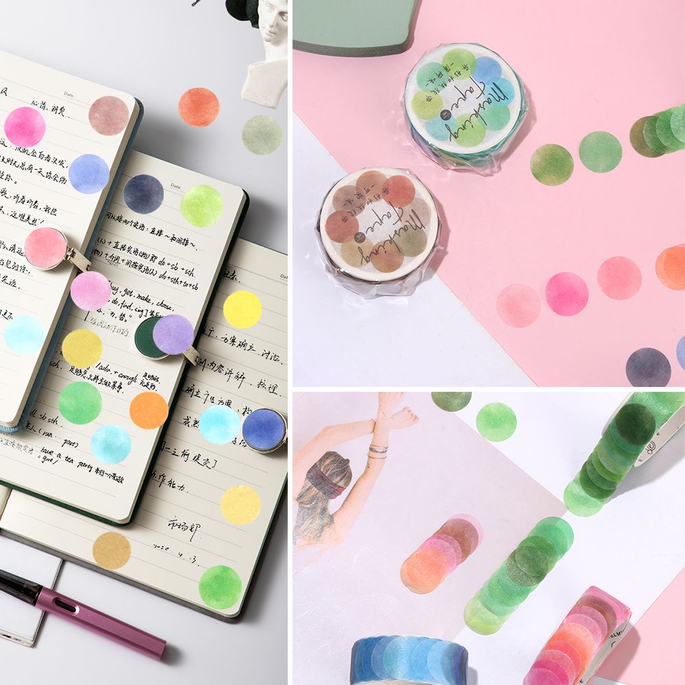 100Pcs/Rolls Candy ​Masking Tape Fruit Tape Shaped Washi Tape Sticky Paper DIY Scrapbooking Sticker Photo Decor Stationery