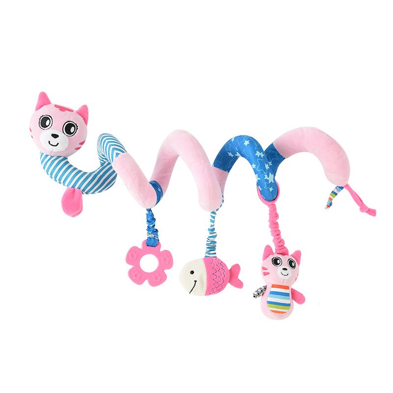 Baby Speelgoed Wieg Draait Rond Het Bed Wandelwagen Opknoping Rammelaars Leuke Mobiele Baby Speelgoed Muzikale Soft Wandelwagen Speelgoed Pop: Cat 01