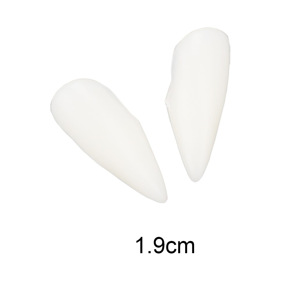 1 par 4 storlekar vampyrtänder huggtänder diy proteser rekvisita halloween kostym rekvisita fest harts: 1.9cm