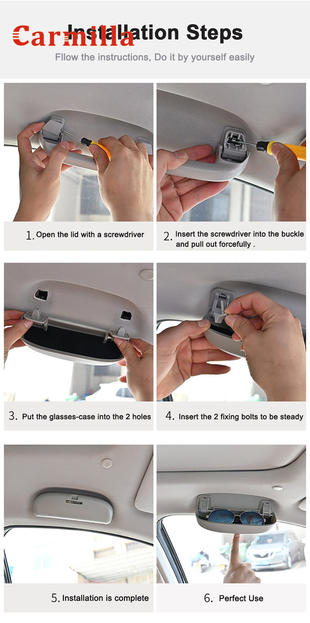 Upgrade Car Sunglasses Holder for Volkswagen VW Golf 7 Golf 7.5 MK7 MK7.5 - Sun Glasses Storage Box Case Accessories