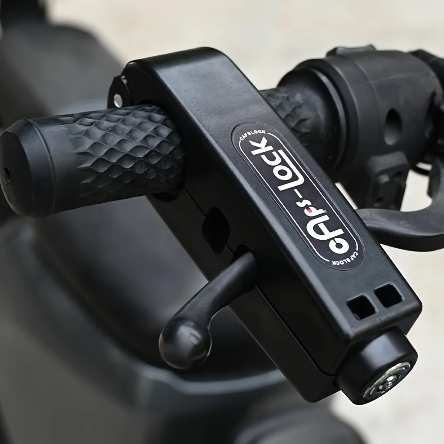 Mini Electric Vehicle Bike Anti-Theft Lock Set Bicycle Brake Handlebar Grip Cycling Horn Throttle Lock for Scooter Motorcycle: WHITE