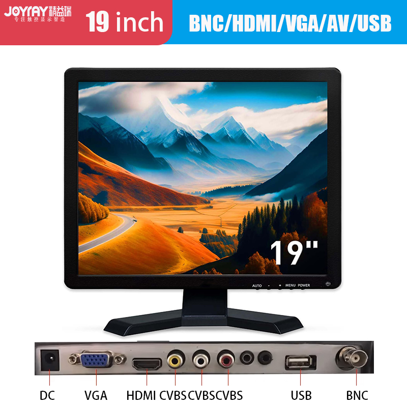 JOYRAY 19 Zoll 4:3 HDMI PC Monitor 1280x1024 LCD Bildschirm VGA AV Computer TV Anzeige Für CCTV Sicherheit Kamera 12 V