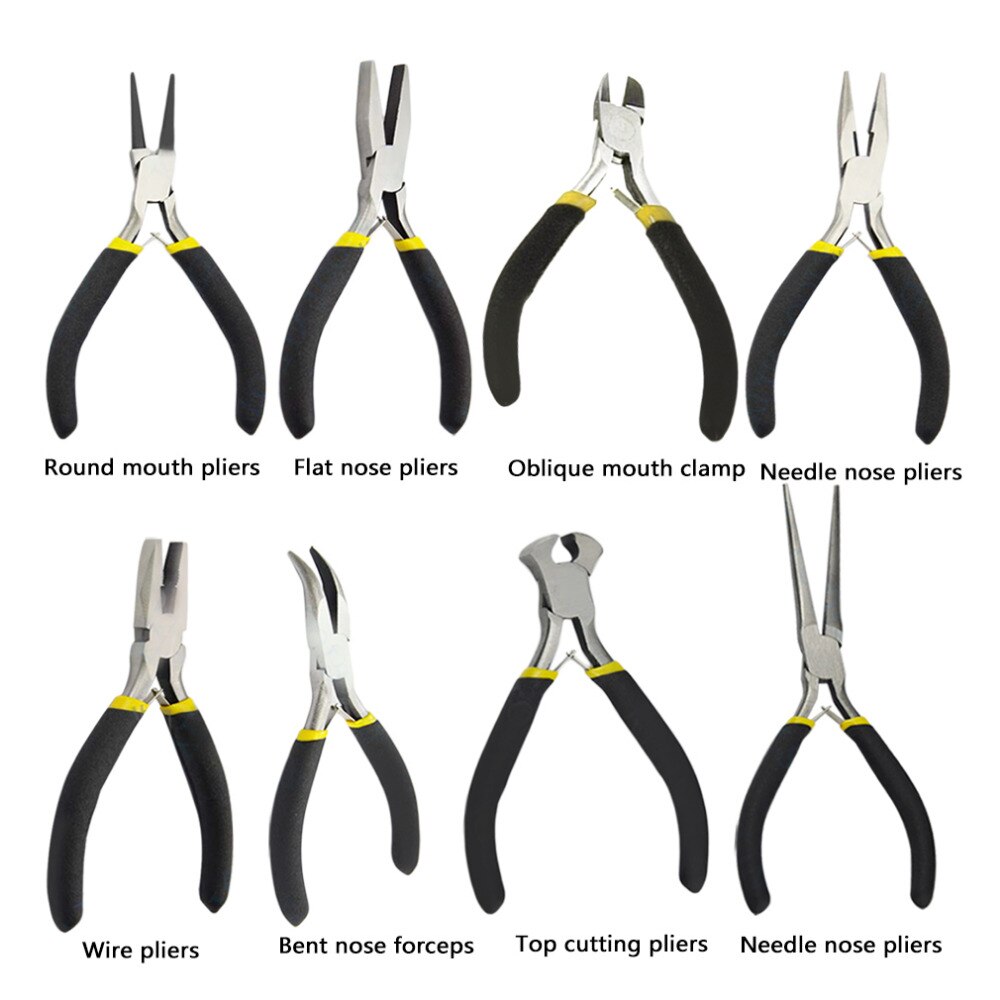 Jewellery Making Beading Mini Pliers Tools Kit Set Round Flat Long Nose
