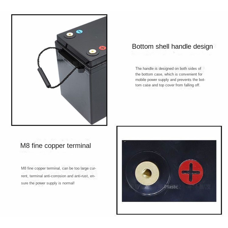 Lithium Batteri 4Battery Box 12v 24V 48V 100ah 150ah 200ah 280ah 4 Battery Plastic Box RV Solar Cells Box Diy 4 Battery Case