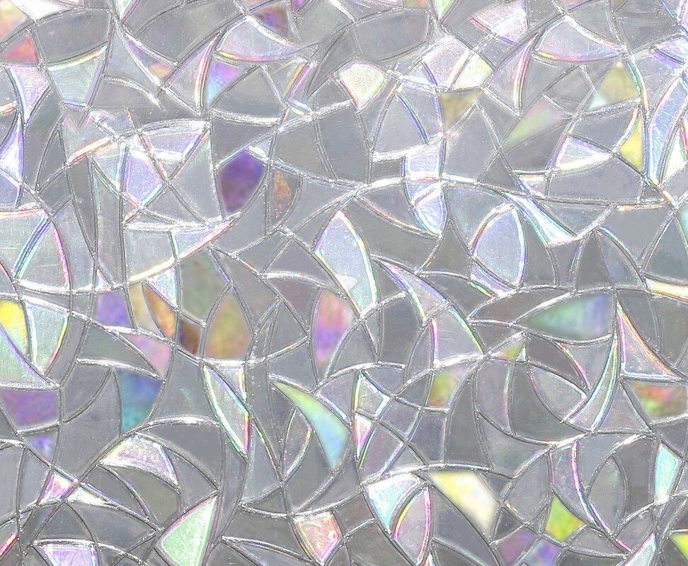 3D Stained Window Sticker Self-adhesive Static Window Clings Vinyl Wall Decals Rainbow Window Stickers for Glass Door Home Decor