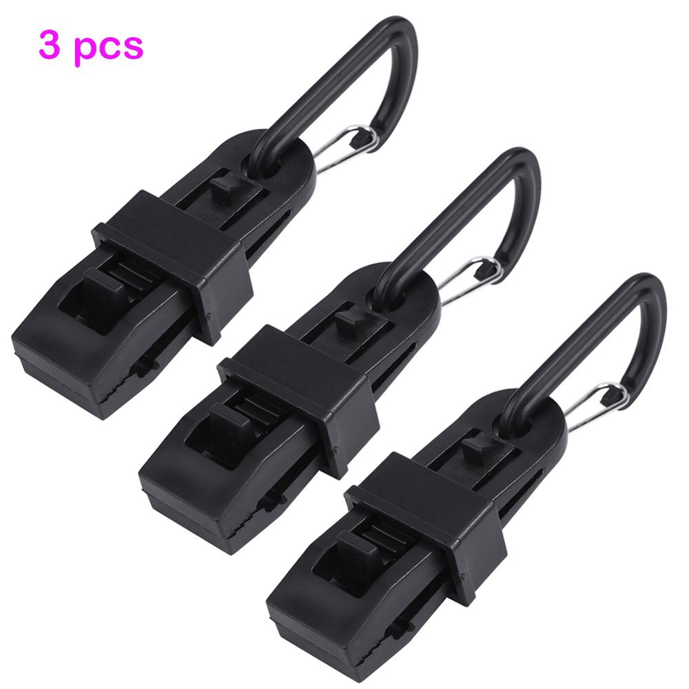 Tent Pole Camping Outdoor Multifunction Awning Rod Stand Extending Door Iron Frame Canopy Hallway Rod Tent Accessories: 3PCS tent clip